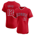 Los Angeles Angels #12 Jorge Soler Player Red HOLBERT Home Limited Elite Stitched Jerseys