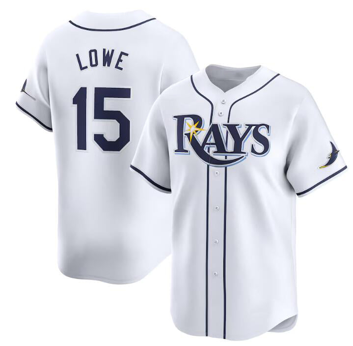 Tampa Bay Rays #15 Josh Lowe White HOLBERT Home Limited Stitched Jersey