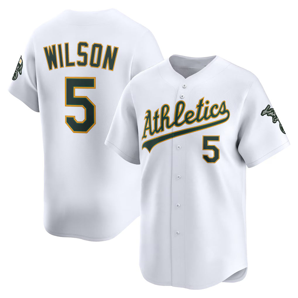 Oakland Athletics #5 Jacob Wilson White HOLBERT Home Limited Player Jersey