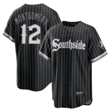 Chicago White Sox #12 Colson Montgomery Black HOLBERT City Connect Cool Base Stitched Jersey