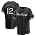 Chicago White Sox #12 Colson Montgomery Black HOLBERT City Connect Cool Base Stitched Jersey