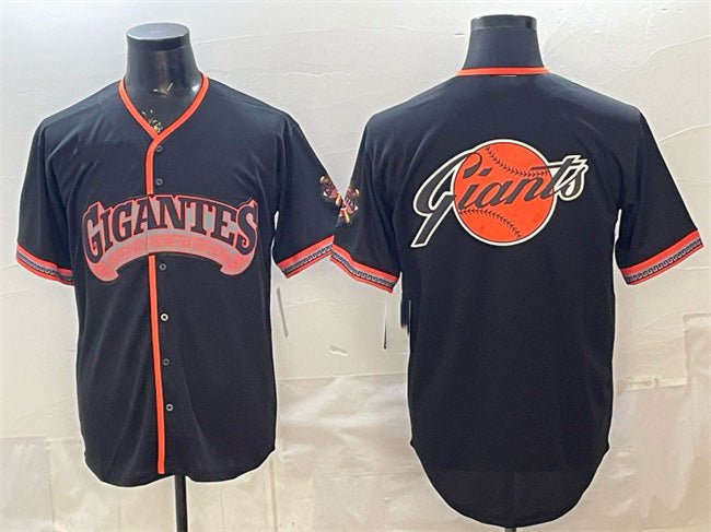 San Francisco Giants Team Big Logo Black HOLBERT 2026 Alternate Stadium Stitched Jersey