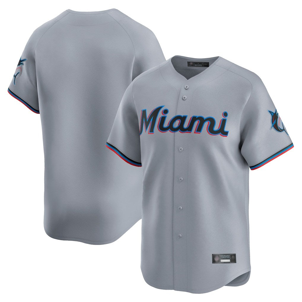 Miami Marlins Blank Player Gray HOLBERT Home Limited Stitched Jerseys