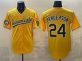 Oakland Athletics #24 Rickey Henderson 2026 Yellow HOLBERT Alternate Sacramento Celebrating 125 Years Vapor Limited Stitched Jersey
