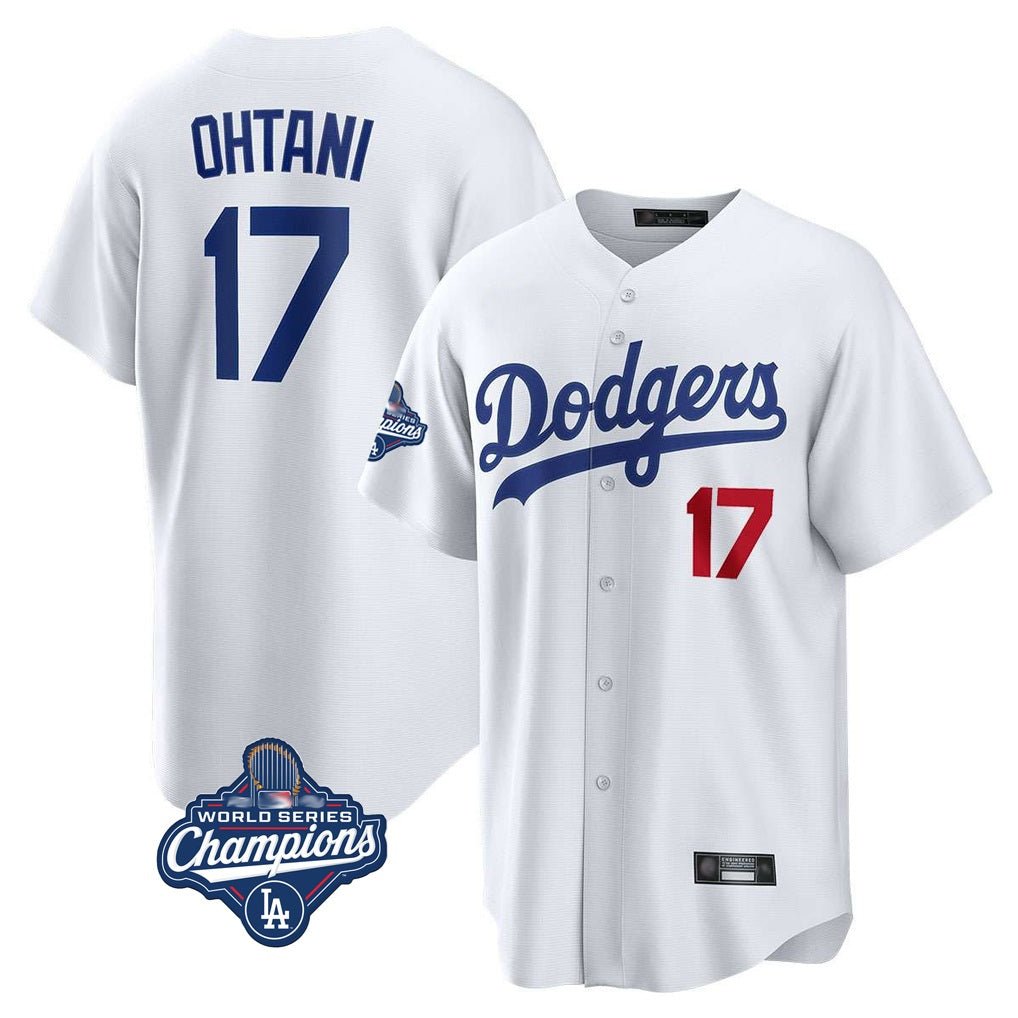 Los Angeles Dodgers #17 Shohei Ohtani Player White HOLBERT World Series Meet Home Game Stitched Jerseys