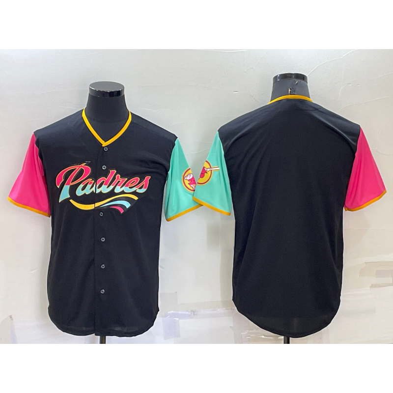 San Diego Padres Blank Black HOLBERT 2022 City Connect Cool Base Stitched Jersey