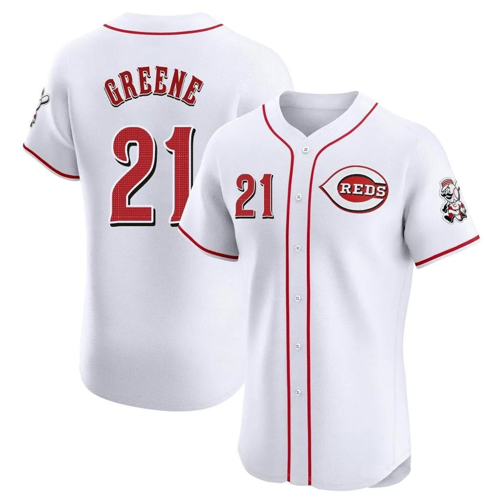 Cincinnati Reds #21 Hunter Greene Player White HOLBERT Limited Elite Home Stitched Jerseys
