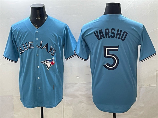 Toronto Blue Jays #5 Daulton Varsho Light Blue HOLBERT 2025 Cool Base Stitched Jersey