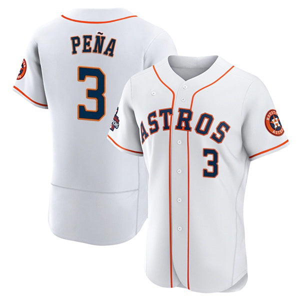 Houston Astros #3 Jeremy Pena 2022 World Series White HOLBERT Flex Base Stitched Jersey