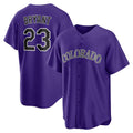 Colorado Rockies #23 Kris Bryant Purple HOLBERT Alternate Replica Player Jersey