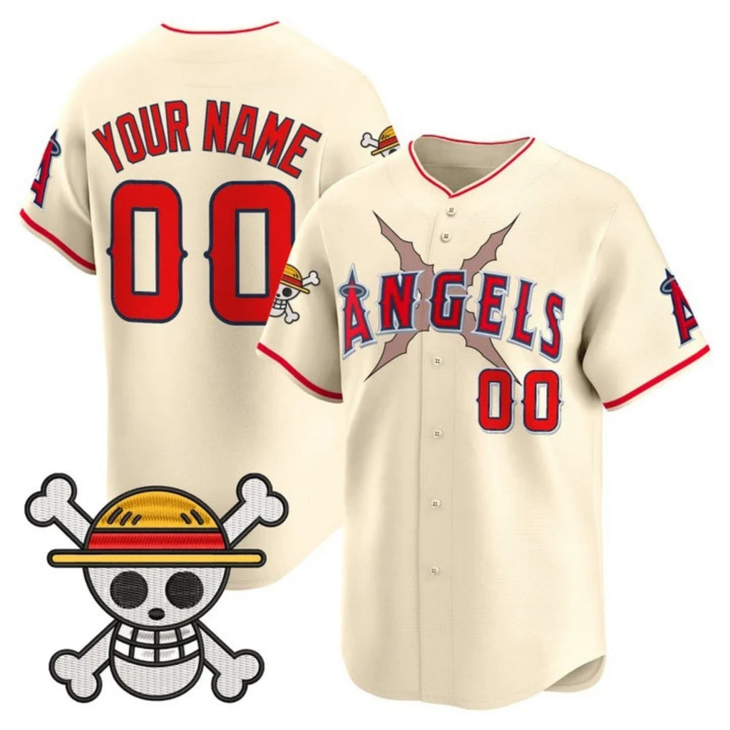 Custom Los Angeles Angels x One Piece Cream HOLBERT Vapor Premier Limited Jersey - Stitched