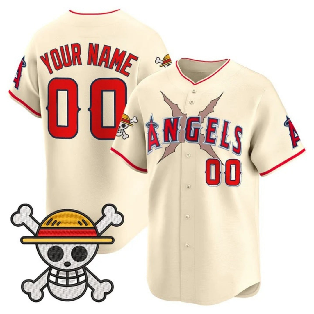 Custom Los Angeles Angels x One Piece Cream HOLBERT Vapor Premier Limited Jersey - Stitched
