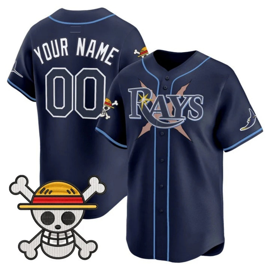 Custom Tampa Bay Rays x One Piece Navy HOLBERT Vapor Premier Limited Jersey - Stitched