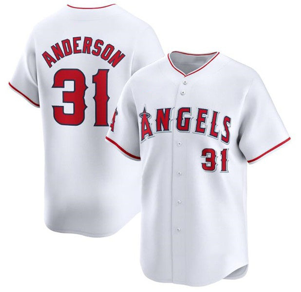 Los Angeles Angels #31 Tyler Anderson White HOLBERT Home Limited Stitched Jersey