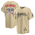 Arizona Diamondbacks #28 Nolan Arenado Player Tan HOLBERT USA 250 Fourth of July Home Game Stitched Jerseys
