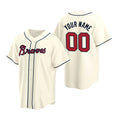 Custom Atlanta Braves Cream HOLBERT 2020 Stitched Cool Base Jersey