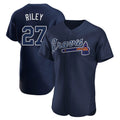 Atlanta Braves #27 Austin Riley Player Navy HOLBERT Alternate Limited Elite Home Game Stitched Jerseys