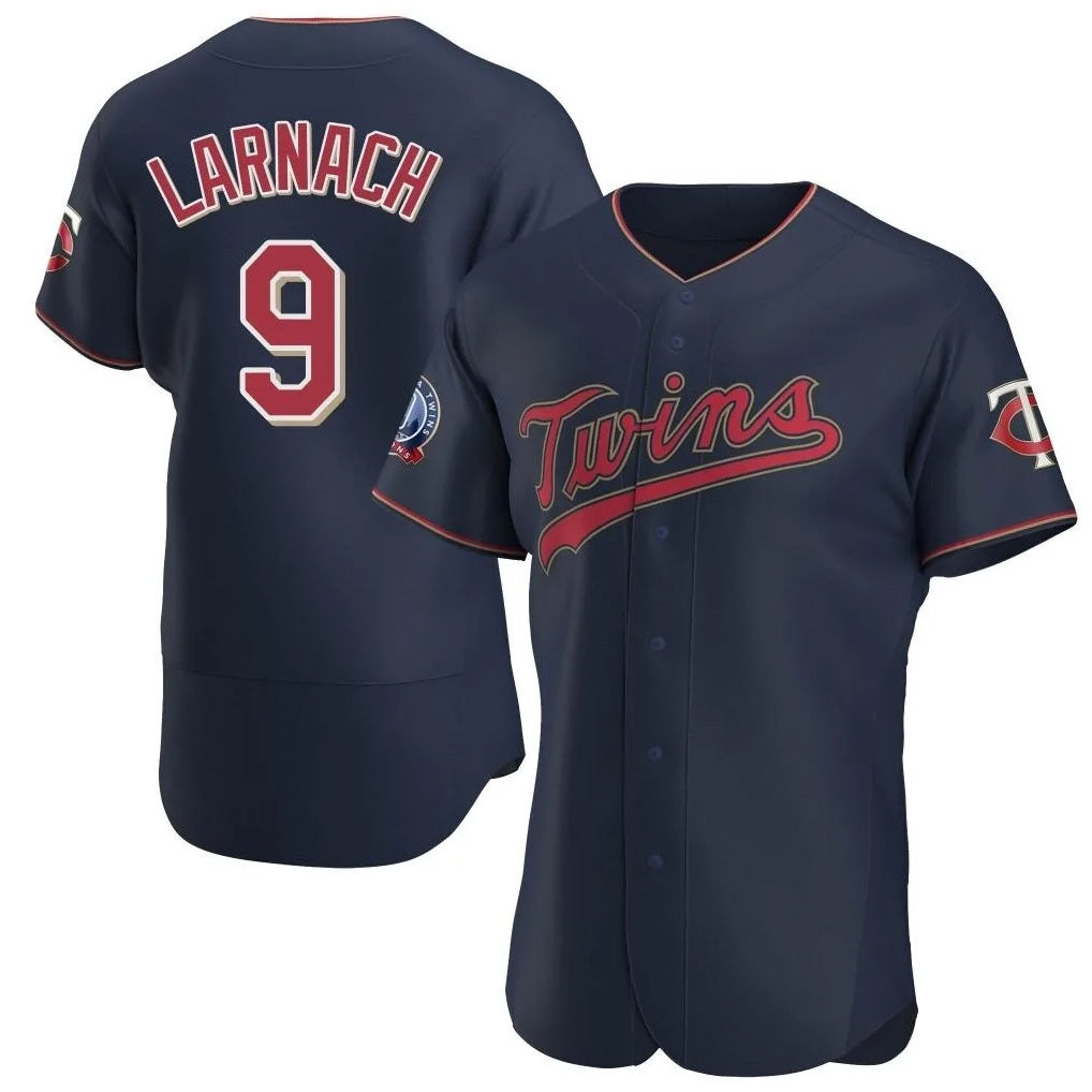 Minnesota Twins #9 Trevor Larnach Player Navy HOLBERT60th Home Limited Elite Stitched Jerseys