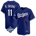 Los Angeles Dodgers #11 Roki Sasaki Player Royal HOLBERT World Series Meet Limited Home Stitched Jerseys