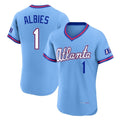 Atlanta Braves #1 Ozzie Albies Player Powder Blue HOLBERT 2026 City Connect T-shirt Limited Elite Home Game Stitched Jerseys