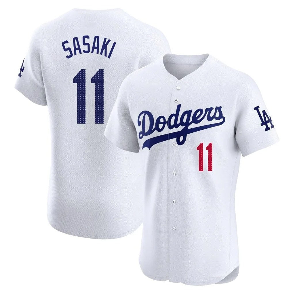 Los Angeles Dodgers #11 Roki Sasaki Player White HOLBERT Limited Elite Home Stitched Jerseys