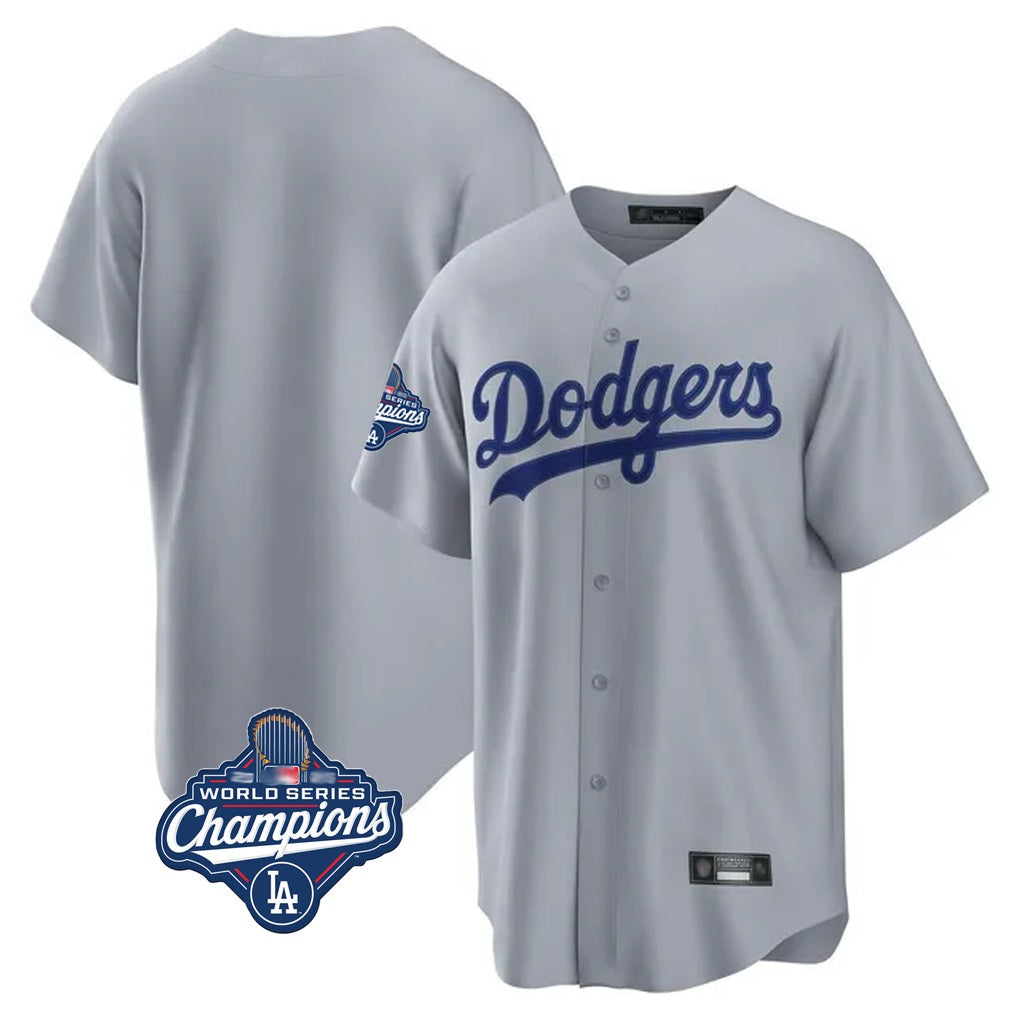 Los Angeles Dodgers Blank Player Gray HOLBERT Game Home World Series Meet Stitched Jerseys