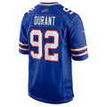 B.Bills #92 Zane Durant Royal HOLBERT Team Game Jersey