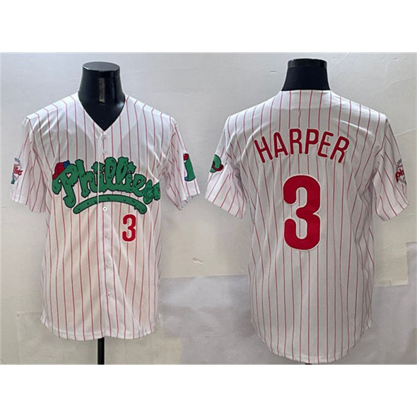 Philadelphia Phillies #3 Bryce Harper White HOLBERT Phanatic Limited Stitched Jersey 2