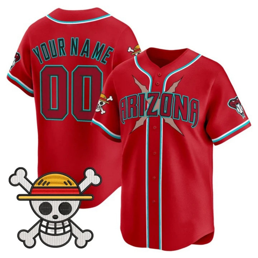 Custom Arizona Diamondbacks x One Piece Red HOLBERT Vapor Premier Limited Jersey - Stitched