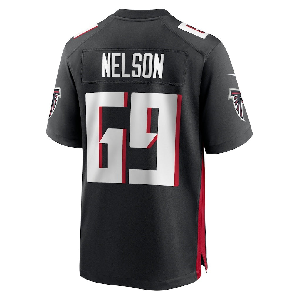 A.Falcons #69 Jack Nelson Black HOLBERT Team Game Jersey