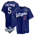 Los Angeles Dodgers #5 Freddie Freeman Player Royal HOLBERT World Series Game Home Stitched Jerseys