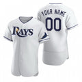 Custom Tampa Bay Rays White HOLBERT 2020 Stitched Flex Base Jersey