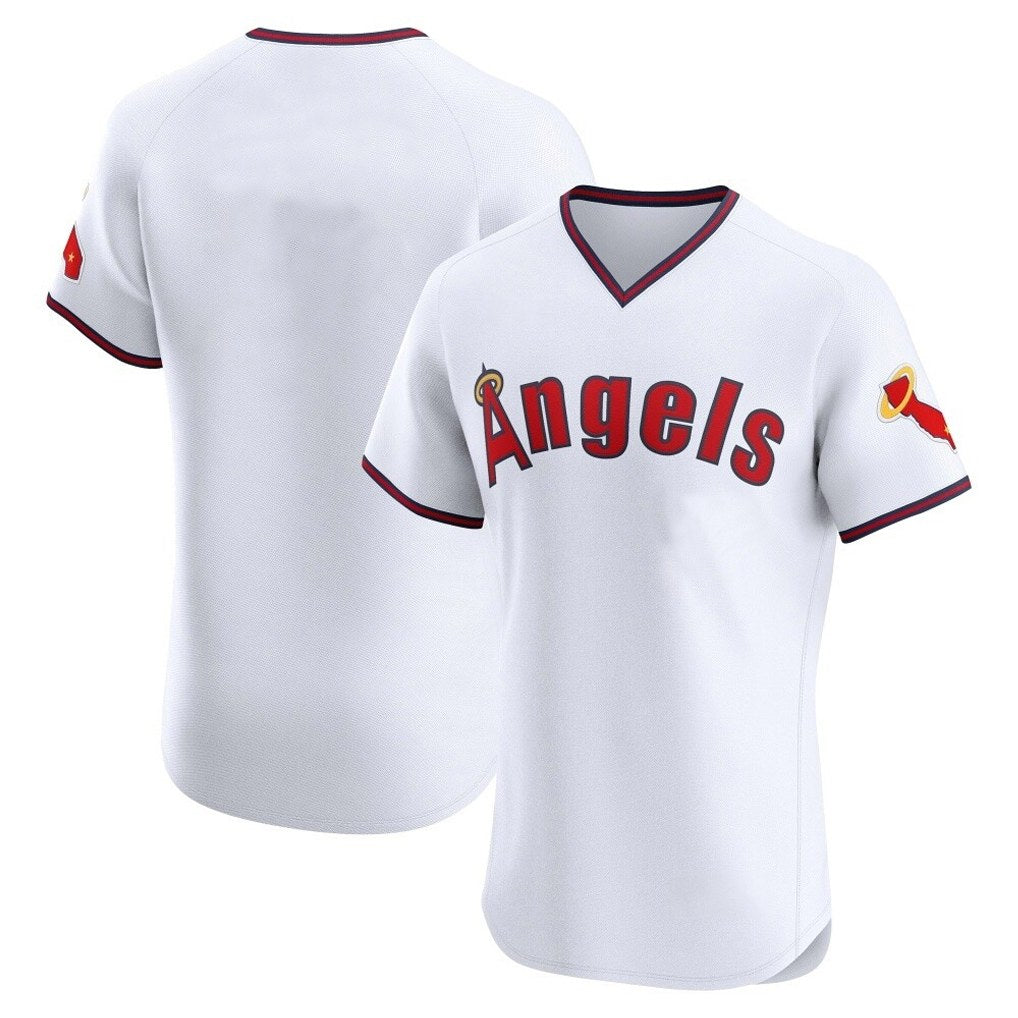 Los Angeles Angels Blank Player White HOLBERT T-shirt Home Limited Elite Stitched Jerseys