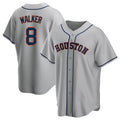 Houston Astros #8 Christian Walker Player Gray HOLBERT Home Game Stitched Jerseys
