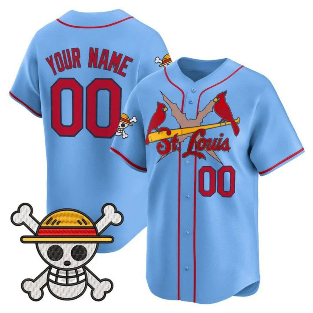 Custom St. Louis Cardinals x One Piece Blue HOLBERT Vapor Premier Limited Jersey - Stitched