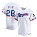 Texas Rangers #28 Jonah Heim White HOLBERT 2023 World Series Champions Stitched Jersey
