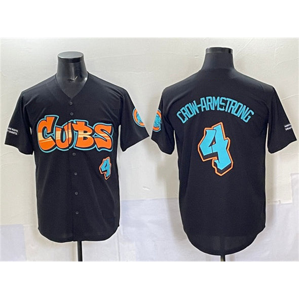 Chicago Cubs #4 Pete Crow-Armstrong Black HOLBERT 'Graffiti North Side Edition' Vapor Premier Limited Stitched Jersey