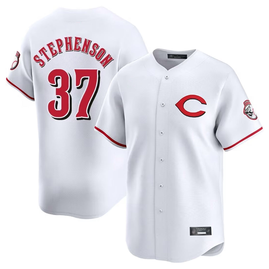 Cincinnati Reds #37 Tyler Stephenson Player White HOLBERT Limited Home Stitched Jerseys