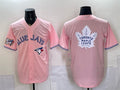 Toronto Blue Jays & Leafs With White HOLBERT Leafs Logo Pink 50 Seasons Patch Stitched Jersey