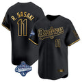 Los Angeles Dodgers #11 Roki Sasaki Player Black Gold HOLBERT World Series Meet Limited Home Stitched Jerseys