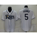 Tampa Bay Rays #5 Wander Franco White HOLBERT Stitched Cool Base Jersey