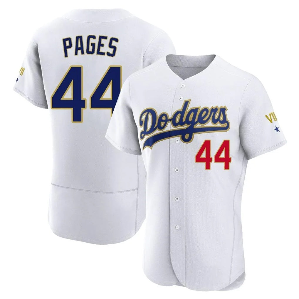 Los Angeles Dodgers #44 Andy Pages Player Gold White HOLBERT 2026 Collection Stadium Limited Elite Stitched Jerseys