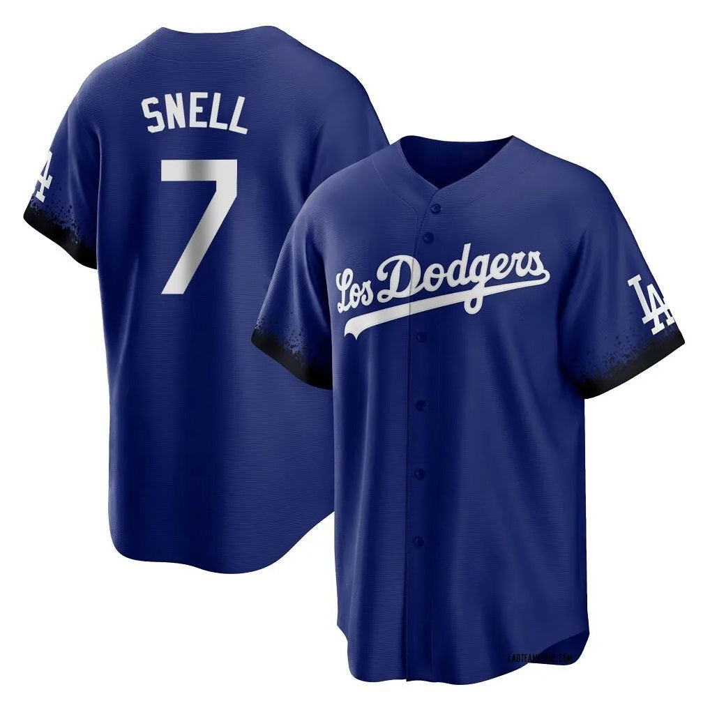 Los Angeles Dodgers #7 Blake Snell Player Royal HOLBERT City Connect Home Game Stitched Jerseys