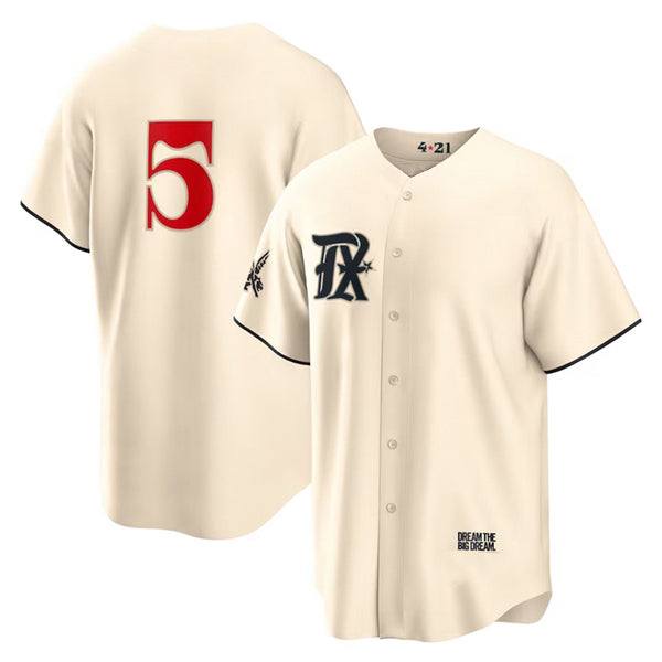 Texas Rangers #5 Corey Seager Cream HOLBERT 2023 City Connect Cool Base Stitched Jersey