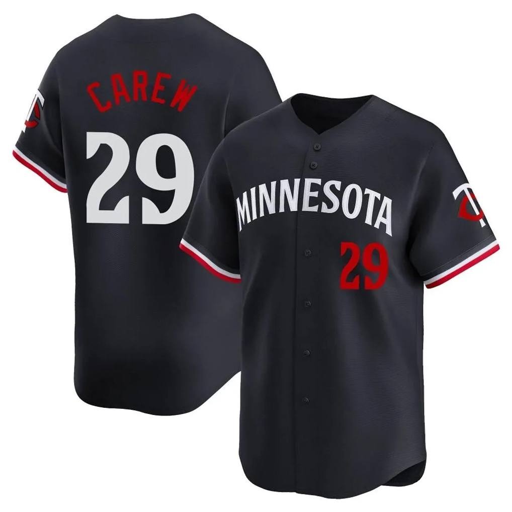 Minnesota Twins #29 Rod Carew Player Navy HOLBERTHome Limited Stitched Jerseys
