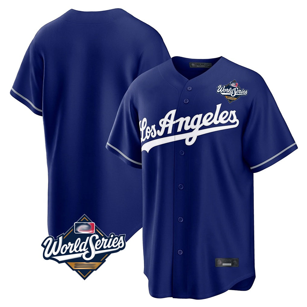 Los Angeles Dodgers Blank Player Royal HOLBERT Game World Series Stitched Jerseys