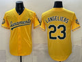 Oakland Athletics #23 Shea Langeliers 2026 Yellow HOLBERT Alternate Sacramento Celebrating 125 Years Vapor Limited Stitched Jersey