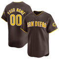 Custom San Diego Padres Brown HOLBERT 2024 Away Limited Stitched Jersey