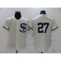 Chicago White Sox #27 Lucas Giolito 2021 Cream Navy HOLBERT Field of Dreams Flex Base Stitched Jersey
