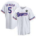 Texas Rangers #5 Corey Seager White HOLBERT 2023 World Series Stitched Jersey